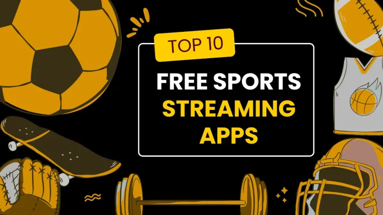 A selection of top 10 free sports streaming apps displaying live matches on various devices.